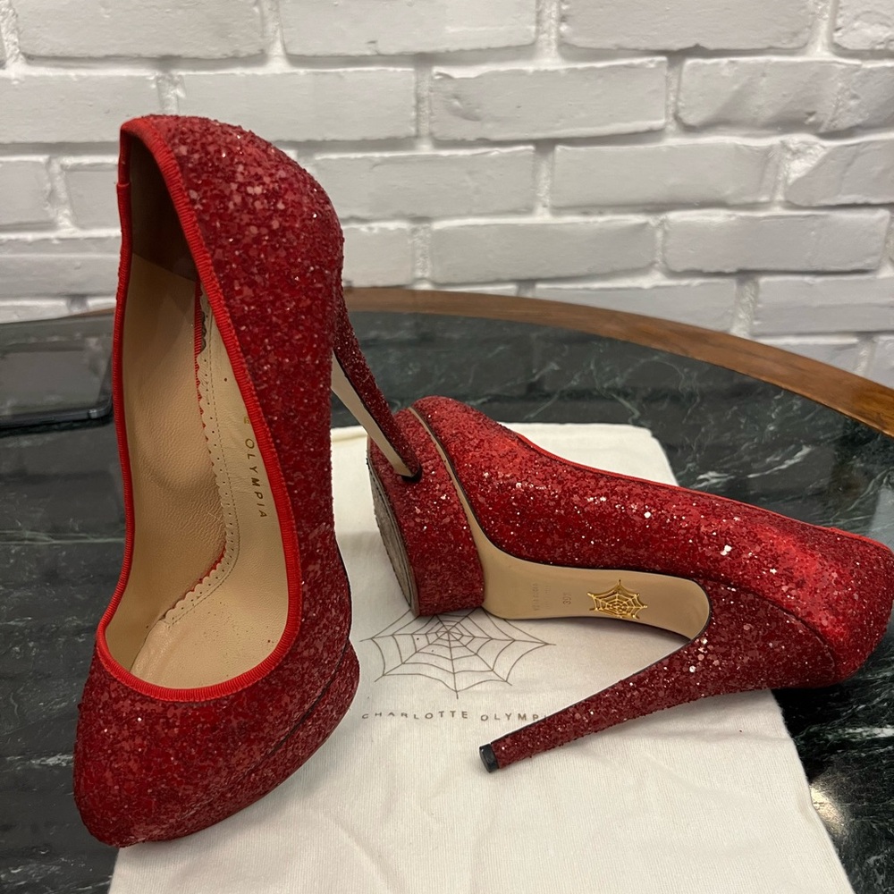 Charlotte Olympia Dorothy Slippers from “The Wizard of Oz”Ruby Glitter Slipper